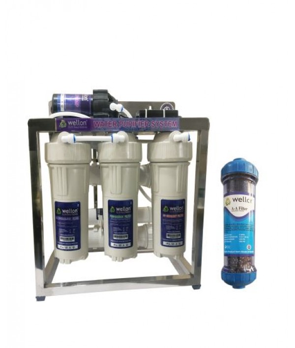Wellon 25 Liter/Hour RO+UV+Post Carbon