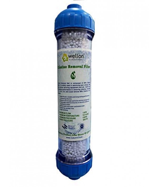 Wellon 10 Inch Chlorine Removal Filter for Remove Chlorine and high Hardness