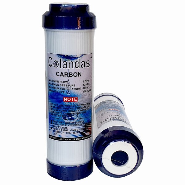 COLANDAS 10 Inch GAC Carbon Genuine 1200 Iodine NSF Certified Carbon Water Filter (Blue)