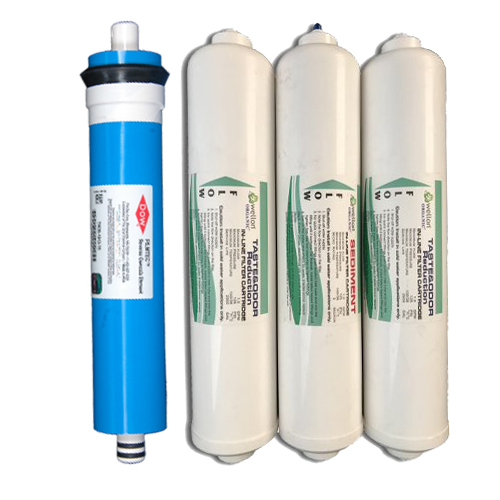Filmtec Dow Membrane (Works Till 2000 TDS)+ Wellon Organic Inline Set for Domestic Water Purifier