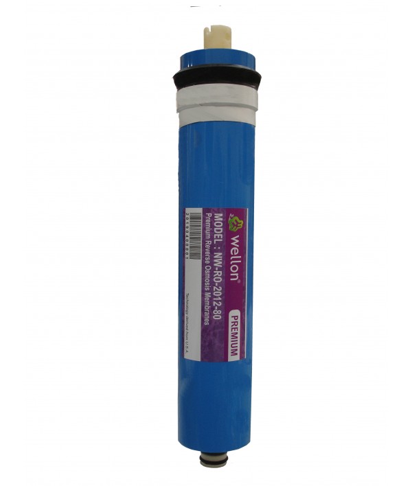 WELLON Premium 80 GPD RO Membrane (Works Till 2000 TDS) for All Kind of Domestic Water Purifier Systems (Blue)