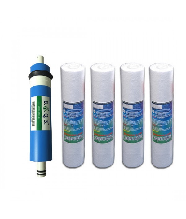 BNQS 80 GPD RO Membrane + Colandas 10 Inch PP Suitable for All Types of Domestic Water Purifier