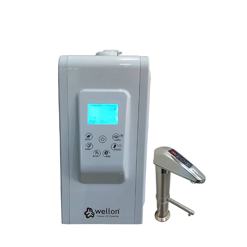 Wellon 7 Plates Undersink Alkaline Water Ionizer System (White)