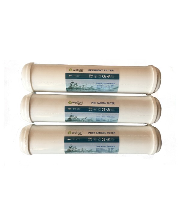 Wellon Sensible Inline Set ( Pre-carbon+Post-Carbon+Sediment)